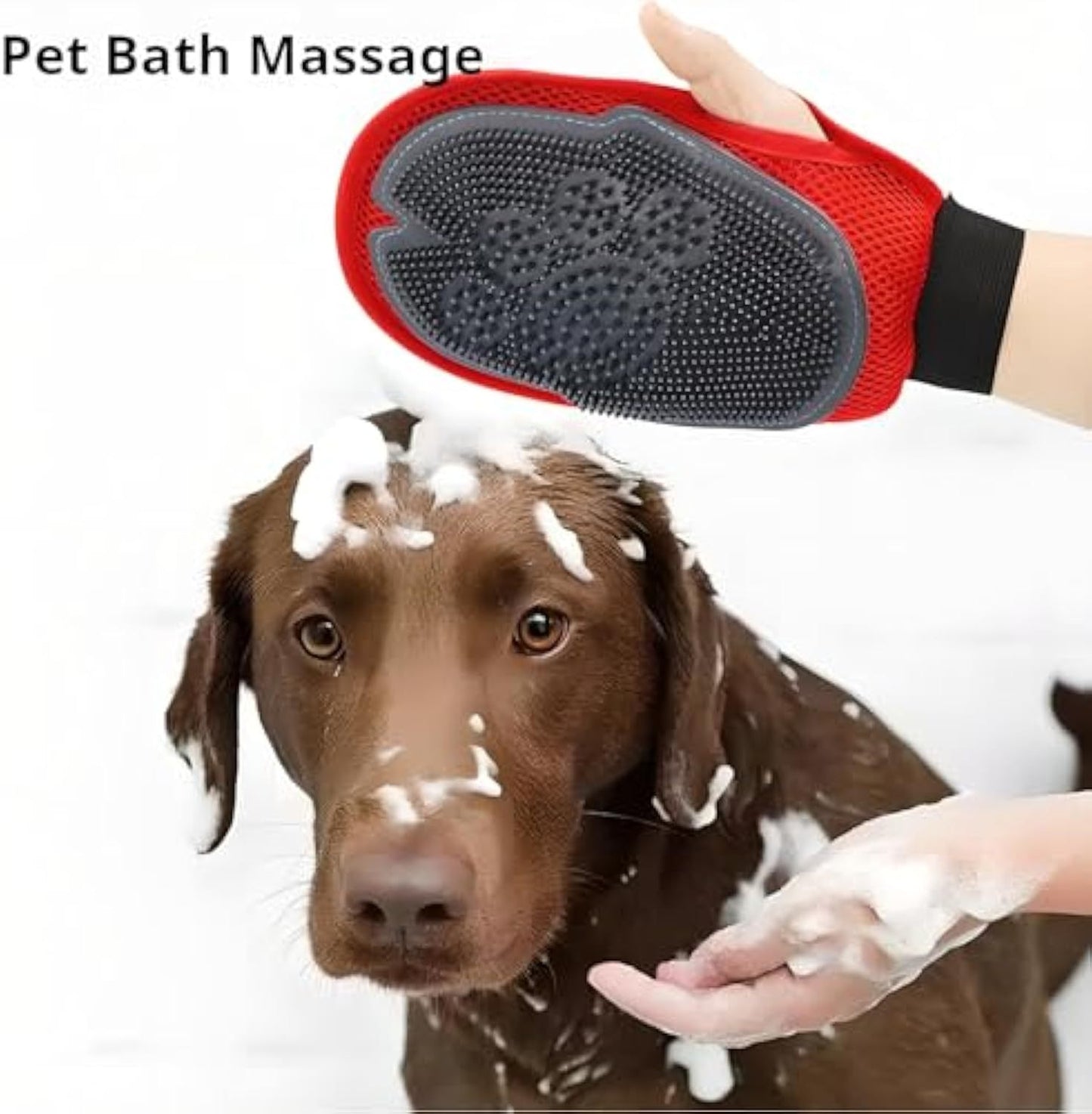 Pet Bathing Glove Pet Hair Glove Grooming Pet Hair Remover Mitt Pet Bathing Tool Cleaning Gloves Brush Gloves Are Combining A Cleaning Brush