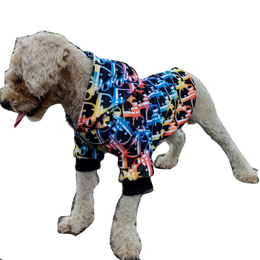 Colorful Letter Print Pet Outfit Letter Pet Hoodie