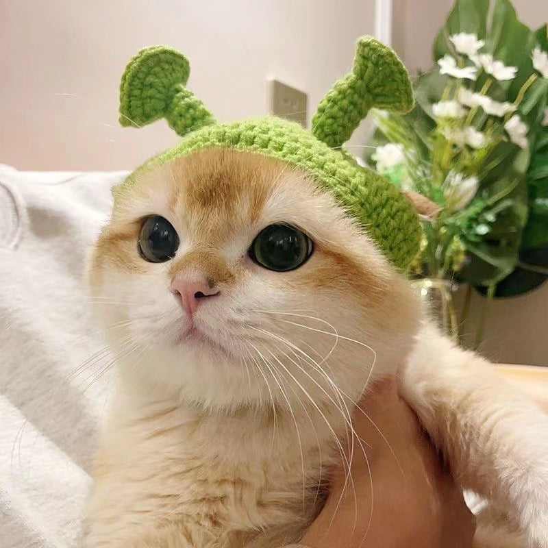 Handmade Knitted Cat Dog Hat Pet Hair Accessories Headgear